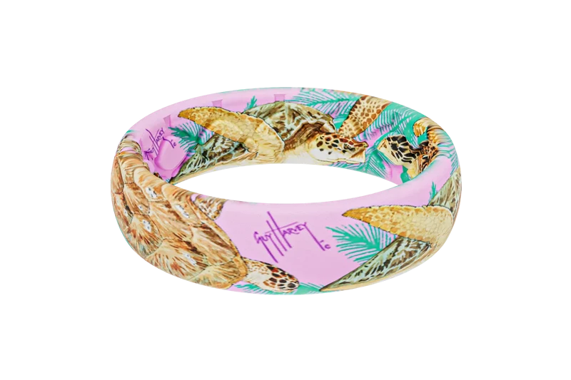 Guy Harvey Turtle Palms Thin Ring