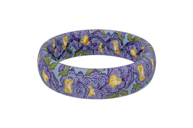 February Violets Thin Ring