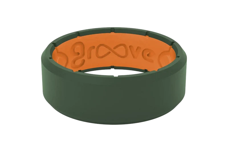 Edge Moss Green &amp; Orange Ring