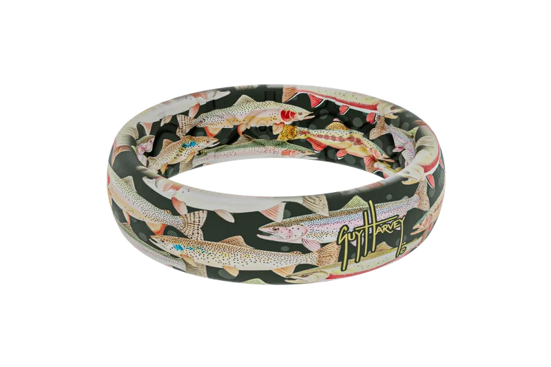 Guy Harvey Trout Species Thin Ring