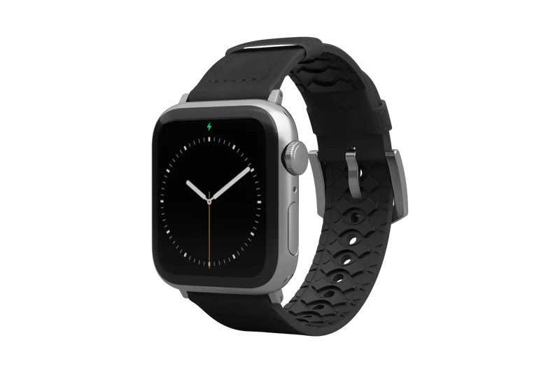 Vulcan Obsidian - Black Apple Leather Watch Band