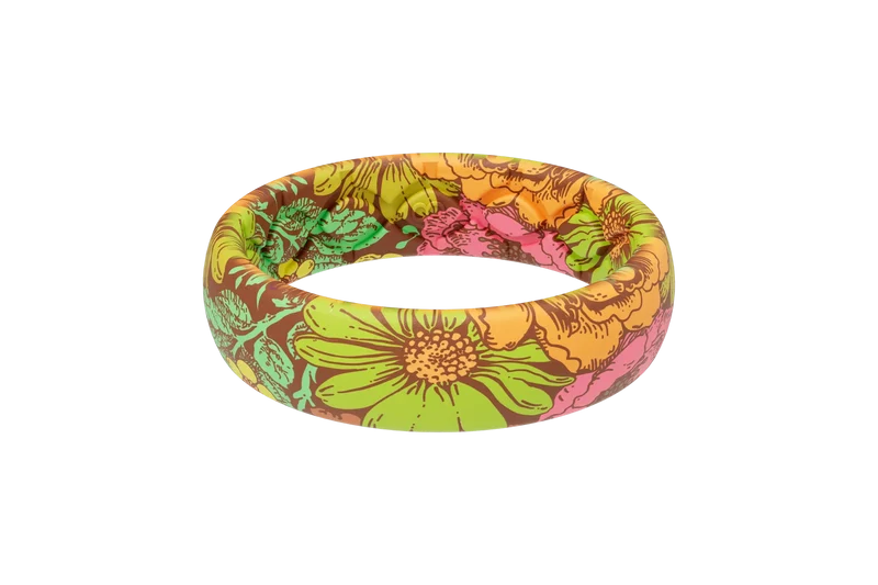 Retro Floral Thin Ring