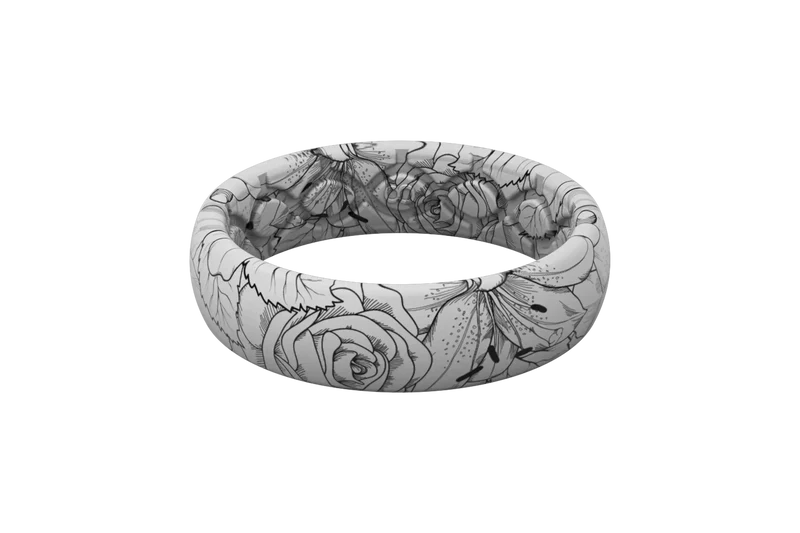 Winter Rose Thin Ring