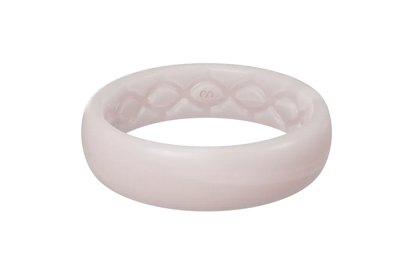 Solid Pearl Rose Thin Ring